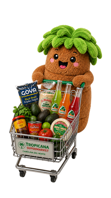 Tropicana palm-tree shopping cart